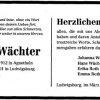 Waechter Hans 1912-2001 Todesanzeige